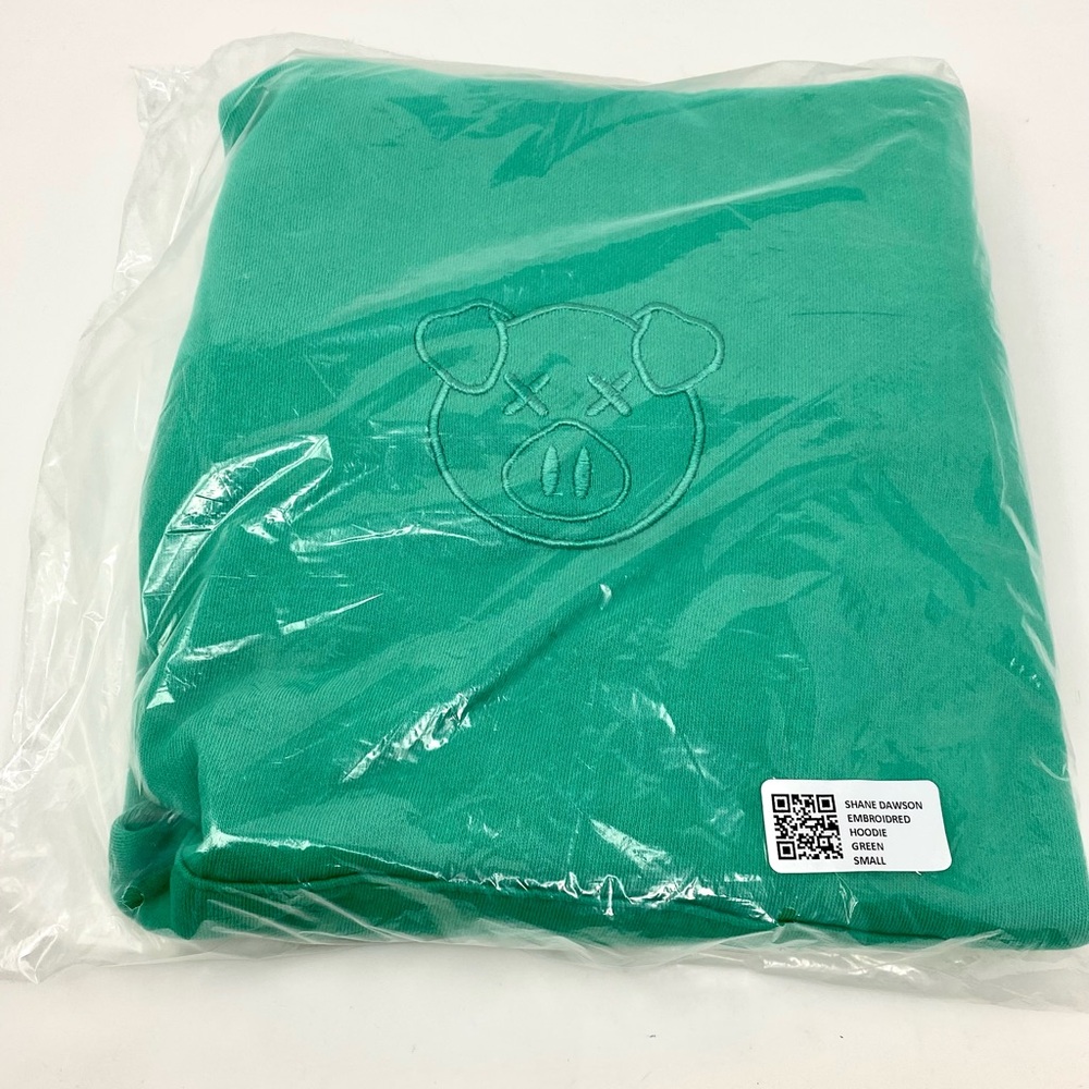 Shane Dawson Pig Hoodie NEW SEALED Emerald Green Jeffree Star Unisex SMALL - Picture 2 of 12